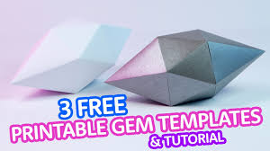 Box with woven triangles i. 3 Free Printable Gem Templates Tutorial Diy Paper Kawaii Youtube
