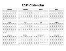 The blank printable calendar template of 2021 is freely downloadable in yearly and monthly formats. Full Year Calendar 2021