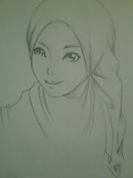 Pin Di Hijab Drawing