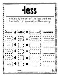 Suffix Pack Ful Less And Ly Suffixes Worksheets Reading Strategies Prefixes