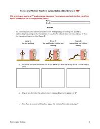 Apply a force of 50 n right to the box. Forces And Motion Teachers Guide Notes Added Below In Phet