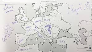 Representing a round earth on a flat map requires some distortion of the geographic features no matter how the map is done. Funny Americans And Brits Label Maps Of The Usa Europe