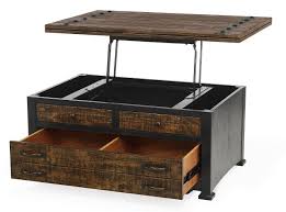Favorite_border favorite add this item to a list. Peters Revington Sawmills Industrial Wood Cocktail Table Rustic Oak And Black 1stopbedrooms