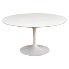 Eero saarinen oval tulip base dining table, white laminate top. Eero Saarinen Tables 122 For Sale At 1stdibs