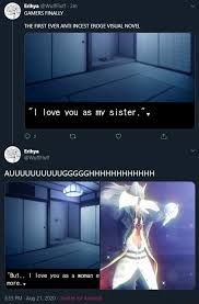 There have always been androids in eroge, but now eroge is getting more common on androids. Erihya Wufifluff Gamers Finally The First Ever Anti Incest Eroge Visual Novel Love You As My Sister Ua 9 Auuuuuuuuuuggggghhhhhhhhhhhh Ad But I Love You As A Woman E More Pm