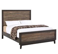 Rustic king bed custom western style wood bed brs178a. Hs Modern Rustic 4pc King Size Bed Dresser Mirror Nightstand Two Tone Finish Wooden Furniture Bedroom Set