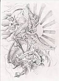 Much like many of the preceding designs, this colorless tattoo features a demon on one side. 30 Amazing Evil Tattoo Designs