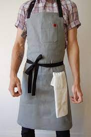 Voila Hedley And Bennett Leather Apron Grey Apron Apron