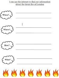 A Worksheet That Can Be Used When Children Are Researching The Event Using The Internet Great Fire Of London The Great Fire Fire London