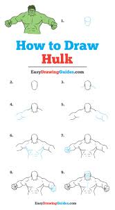 Draw the hulk's clenched fist. How To Draw The Hulk Really Easy Drawing Tutorial