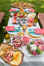 Supplemental decorations are a must for creating a compelling party theme themed labels are an example. Decorating For An Outdoor Brunch Party Freckled Italian