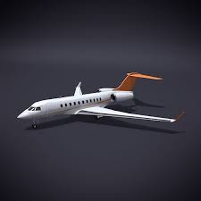 Bombardier 5000 Global Private Jet Private Jet Jet 3d Model