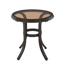 With a wide selection of table and chair materials and styles to choose from, such as our nevada rattan furniture collection, helsinki bistro sets and wooden garden furniture sets, you can complete your outdoor space with ease and start making the most of the brighter weather. Outdoor Side Tables Patio Tables The Home Depot