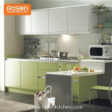 الصين مطابخ صغيرة تصميم اللوحة الميلامين ثيرموفويل الانتهاء من خزانات المطبخ الخشب الرقائقي المصنعين والموردين مصنع الجملة روزين