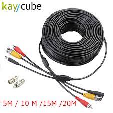 Comprar Transmissao E Cabos 5m 10m 15m 20m Security Cctv Cable Bnc Rca Cctv Camera Video Audio Av Power Cable For Surveillance Camera Dvr System