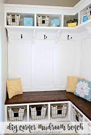 With over 50 ideas, from coat hooks and benches to custom mudroom storage. Diy Mudroom Corner Bench Tutorial Creations By Kara