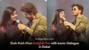 Shah Rukh Khan Surprises Pakistani Fan Shanza with Iconic Dialogue at Dubai  Event!