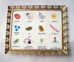 Access needlework patterns to download and you can check your pattern wherever you go. New Cross Stitch Embroideries Of Microbes And Viruses By Alicia Watkins
