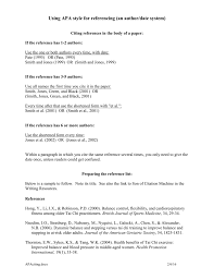 When to use et al in citations? Citing References In The Body Of A Paper Using Apa Style