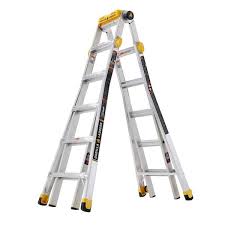 Gorilla Ladders 23 ft. Reach Aluminum Multi-Position Ladder with Project  Top, 375 lbs. Load Capacity Type IAA Duty Rating GLMPXT-23 - The Home Depot