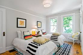 In this bedroom by sugar and charm, the window and curtains create a. How To Design A Small Bedroom With Two Beds
