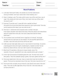 Linear Equations Word Problems Worksheet Word Problems Math Word Problems Word Problem Worksheets