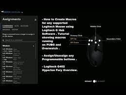 Logitech mouse g402 hyperion fury driver software install. 2019 How To Create Macros Using Logitech Ghub Software G402 Mouse Overview Pubg Overwatch Gameplay Youtube