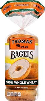 Thomas 100 Whole Wheat Bagels 6 Ct 20 Oz