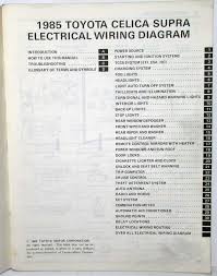 1 celica electrical wiring diagram (cont. 1985 Toyota Celica Supra Electrical Wiring Diagram Manual Us Canada