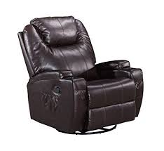 Frivity Massage Rocker Swivel Recliner Chair Classic And Traditional Heating Vibrating Bonded Leather Re Swivel Recliner Chairs Recliner Chair Swivel Recliner