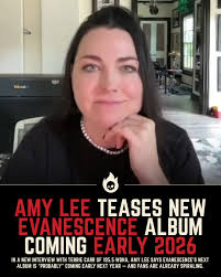 Amy Lee just confirmed it — a new Evanescence album is coming “probably  early next year.” The update came via a new interview with Terrie Carr of  105.5 WDHA, and yes… we're