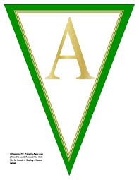 Each letter is bordered by . 8x10 Inch Large Triangle Pennant Banner Letters A Z Printable Alphabet Letters
