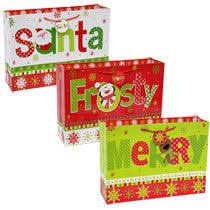 Bulk Extra Large Horizontal Christmas Gift Bags At Dollartree Com Christmas Gift Bags Gift Bags Christmas Gifts