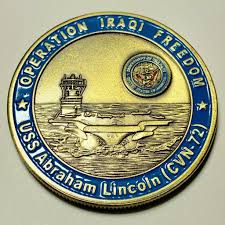 Uss Abraham Lincoln Cvn 72 Challenge Coin Challenge Coins Funny Gifts For Dad Coins