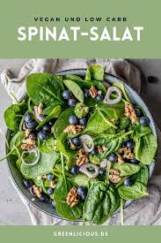 Spinatsalat Mit Walnussen Und Blaubeeren Superfood Salat Rezept In 2020 Spinat Salat Spinat Salat