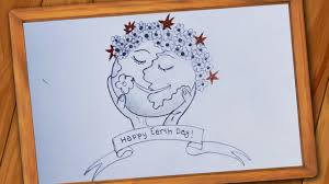 Celebrate this special day by creating more. Happy Earth Day Drawing How To Draw A Poster For Earth Day Pencil Sketch Mutlu Dunya Gunu Cizim Youtube
