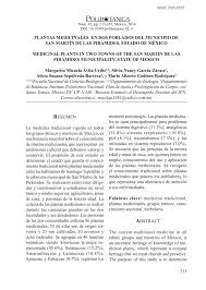 Mar 01, 2018 · issuu is a digital publishing platform that makes it simple to publish magazines, catalogs, newspapers, books, and more online. Pdf Plantas Medicinales En Dos Poblados Del Municipio De San Martin De Las Piramides Estado De Mexico