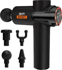flexnest premium german-designed vibration gun massager Buy Flexnest® Premium German-designed Vibration Machine Massager with 4  Silicone Coated Head, Black Online main image 1
