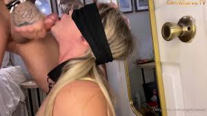 blindfold blonde bull