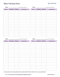 free printable baby feeding chart pdf from vertex42 com