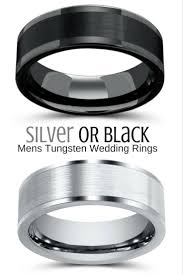 Black And Silver Mens Wedding Band Wow Amazing Black And Silver Tungsten Wedding Rings For Him Both Are The Same Des Mens Wedding Bands Tungsten Mens Wedding Rings Tungsten Black Wedding Rings