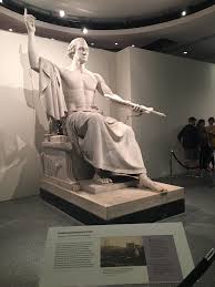 The capitol is 284 feet, 5 inches tall from the ground floor to the top of the wisconsin statue on the dome. This Is The Original Statue That Was Going To Top The U S Capitol Building In Washington D C Mildlyinteresting