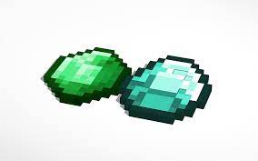 Thats why, imo, emeralds are rarer. Minecraft Diamond Emerald Tinkercad