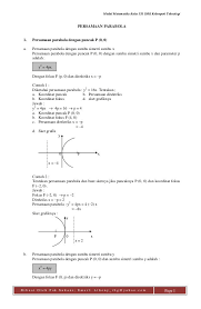 Modul Matematika Kelas Xii Smk Kelompok Teknologi D I B U A T O L E H P A K S U K A N I E M A I L L I K E N Y R B G Parabola Paks Sheet Music