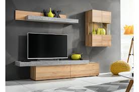 Un grand nombre de etagere murale tv bois de différents fabricants sont lancés chaque année. Meuble Tv Design Bois Et Beton 2m50 Cbc Meubles