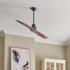 Ceiling fan size is measured from the end of one blade to the end of the opposite blade, giving you a diameter in inches. 56 2 Blade Indoor Fan Satin Black Kichler Lighting