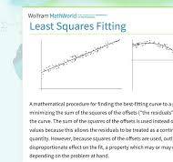 Least Squares Fitting -- from Wolfram MathWorld
