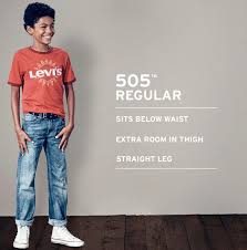 Levis Kids 505 Regular Fit Jean Husky Big Kids