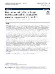 Enterprise solutions versions 18.0, 2019 and 2020. Pdf How Teacher Talk Guidance During Invention Activities Shapes Students Cognitive Engagement And Transfer