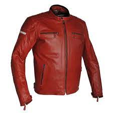 Richa Daytona Leather Jacket Red Motorcycle Jackets Free Uk Delivery Cafe Racer Jacket Vintage Style Jacket Leather Jacket Men